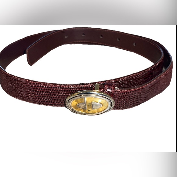 Dior Accessories - New Vintage Christian Dior CD Logo Buckle 630R Genuine Leather Women’s Belt  M/L